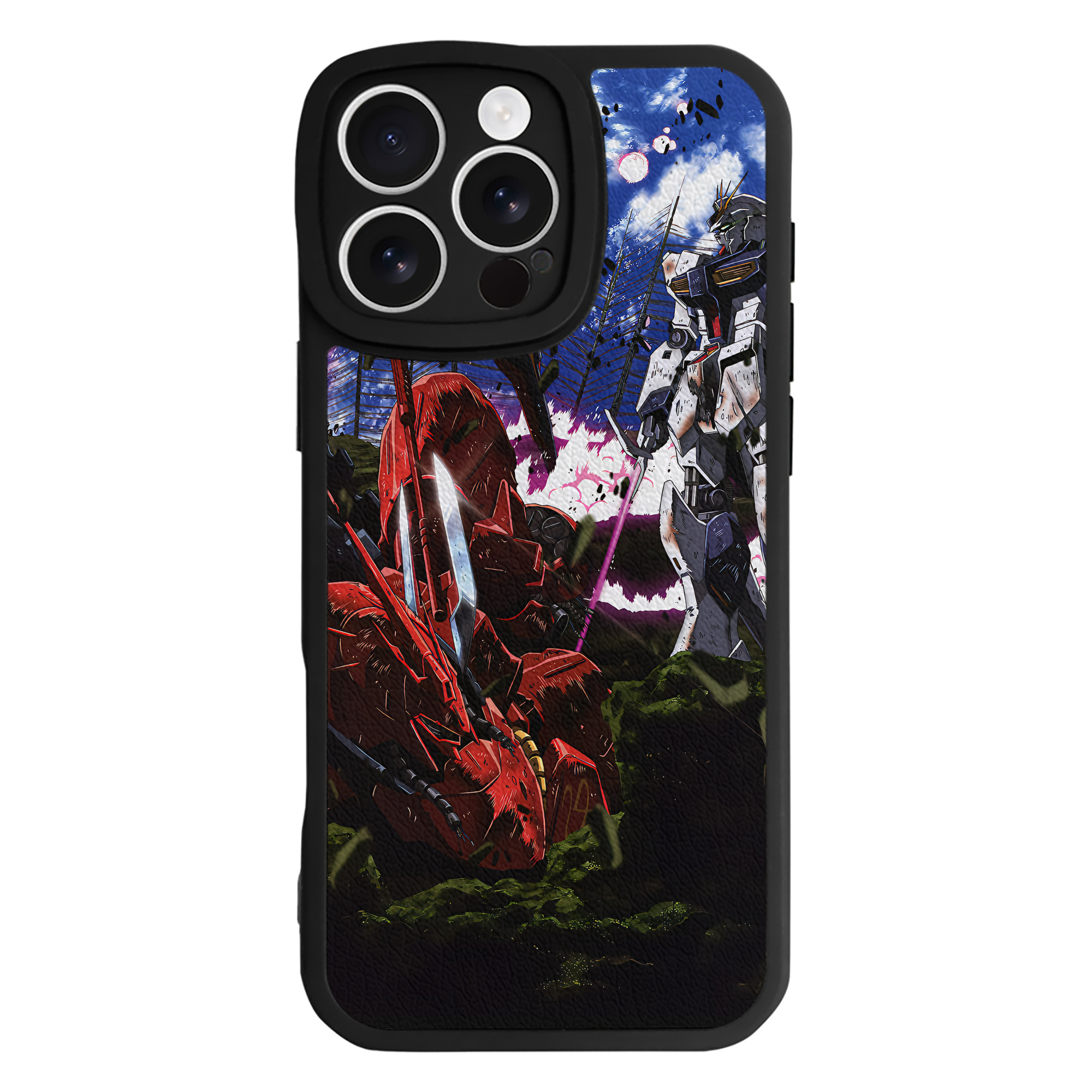 （画像用） 機動戦士ガンダム Mobile Suit Gundam 【iPhone 16シリーズ対応】シリコンスマホケース（レザー調） 材質：シリコン
